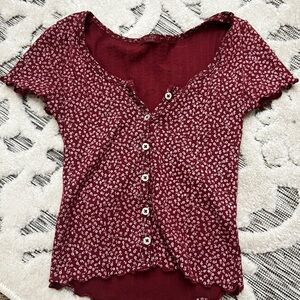 Brandy Melville red baby tee